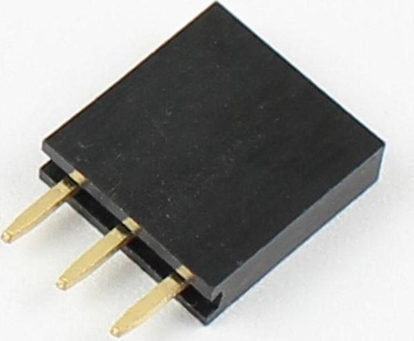 Alkatronik 3 Pin Tek Sıra Dişi Header 180 Derece 1x3 Pin 2.54mm Soket Konnektör - Image 1
