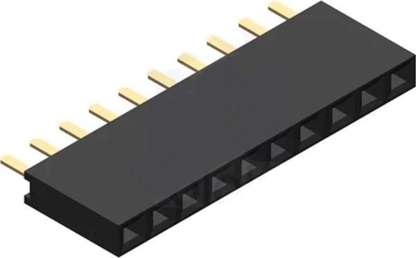 Alkatronik 10 Pin Tek Sıra Dişi Header 180 Derece 1x10 Pin 2.54mm Soket Konnektör Breadboard Pcb Devre Bağlantı - Image 1