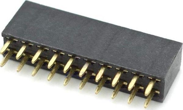 Alkatronik 2x10 Pin Dişi Header Çift Sıra 180 Derece 2.54mm Bölünebilir Konnektör Soket Breadbord Pcb Devre Bağ - Image 1