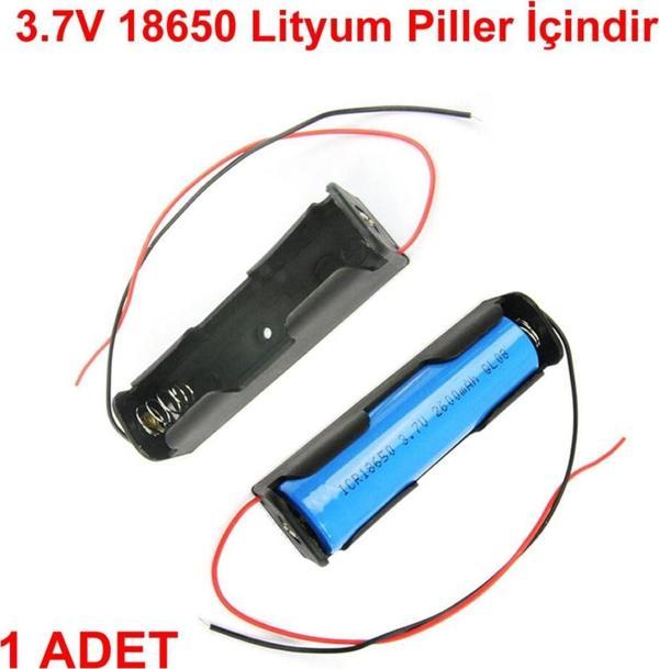 Alkatronik Tekli 1 Li 18650 Pil Yuvası Kablolu Tutucu 3.7v Pil Şarj Kutusu - Image 1
