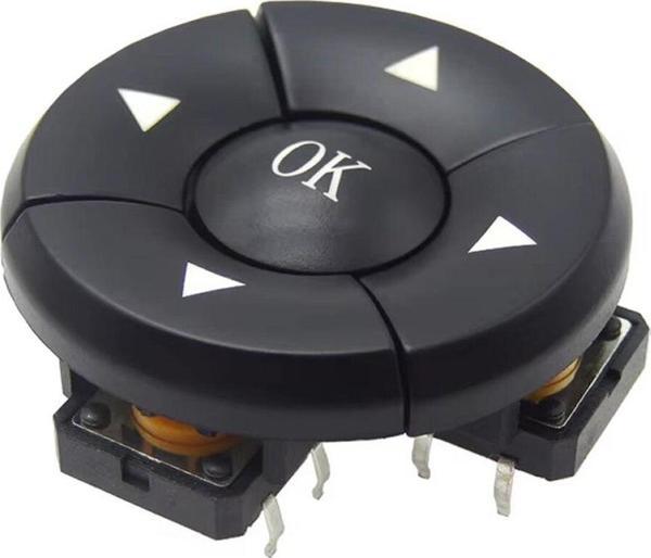 Alkatronik 4 Yön OK 12x12mm Buton 1 Set Navigasyon 5 Buton 5 Başlık 4 Yön Tamam Anahtar Tuş Takımı Kumanda - Image 1