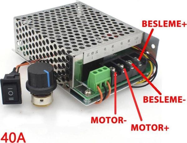 Alkatronik 40a 50v Dc Motor Hız Kontrol Devresi Ayarlanabilir Motor Sürücü - Image 1