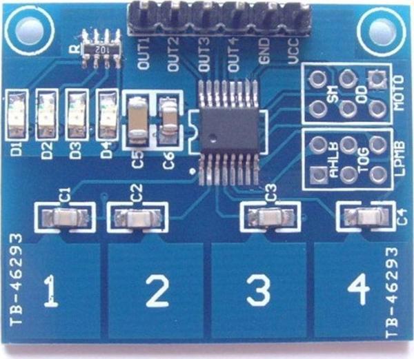 Alkatronik Ttp224 4 Kanal Dokunmatik Buton Sensör Modülü Kapasitif Dijital Tuş Algılayıcı Anahtar Keypad - Image 1