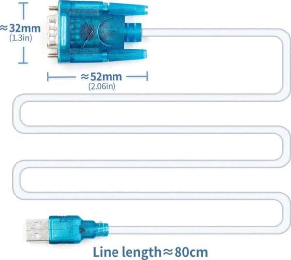 Alkatronik Kablolu Usb To Rs232 Çevirici Ch340 Erkek Db91 Mbps Com Port - Image 1
