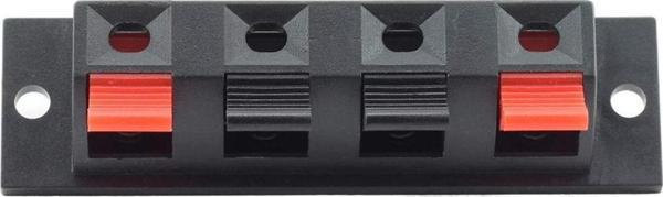 Alkatronik 4lü Hoparlör Terminal Soketi Panel Montaj Tip Yaylı Speaker Ses Kablo Bağlantı Birleştirme Konnektör - Image 1