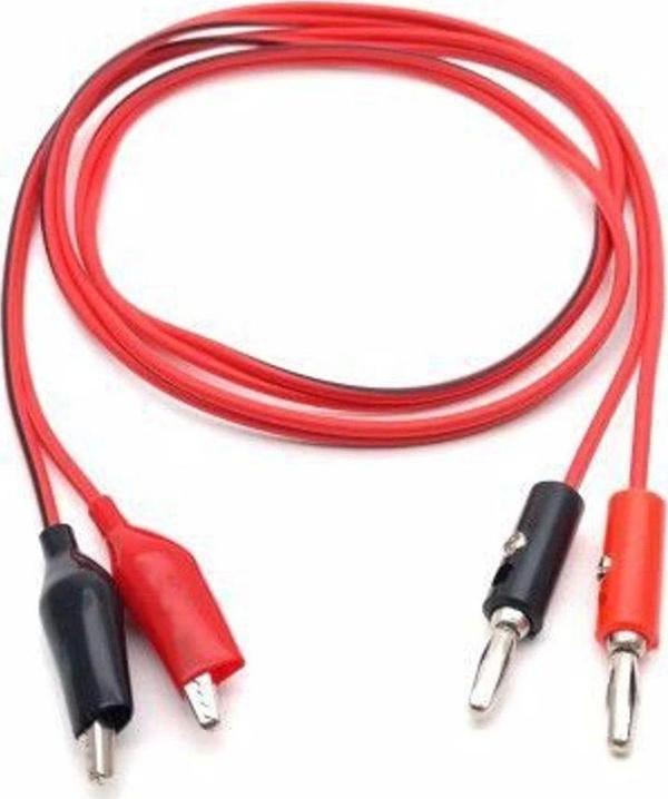 Alkatronik Krokodil Banana Kablo Çifti Güç Kaynağı Multimetre Voltmetre Osiloskop Elektrik Test Ölçme Kablosu - Image 1