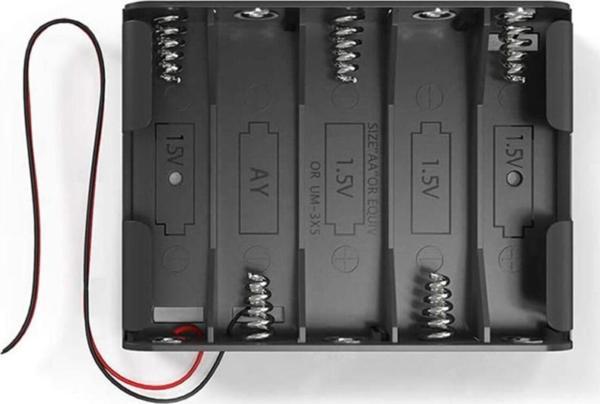 Alkatronik 5'li 1,5v Aa Kalem Pil Kutusu Yuvası 5x1,5v Kablolu Batarya Pil Tutucu - Image 1