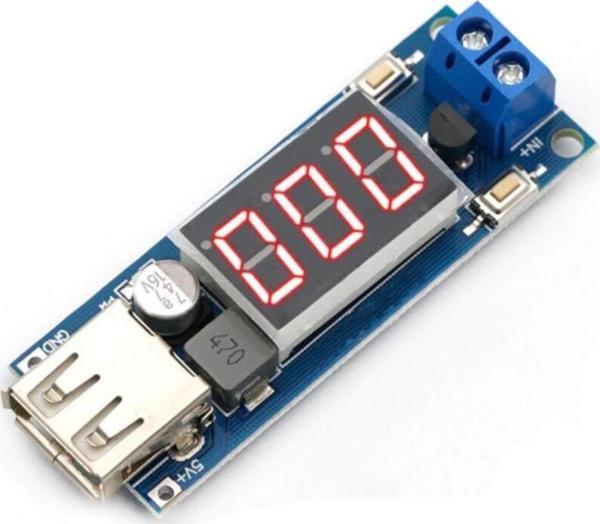 Alkatronik 40v To 5v 2a Voltaj Düşürücü Usb Çıkış Soketi Mobil Güç Kaynağı Power Modül Voltmetre Mp4 Araba Araç - Image 1