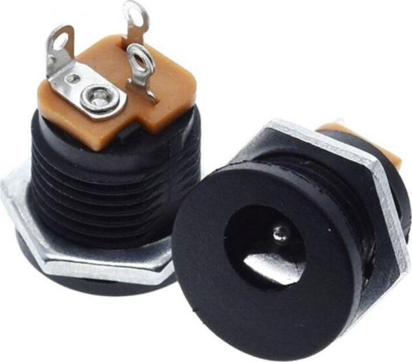 Alkatronik 5.5x 2.1mm Plastik DC Güç Soketi Panel Montaj Power Jack Adaptör - Image 1