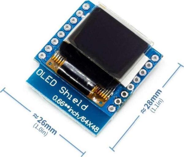 Alkatronik Wemos D1 Mini Oled Shield Modül 64x48 Pixel Lcd Wireless Wifi Iot - Image 1