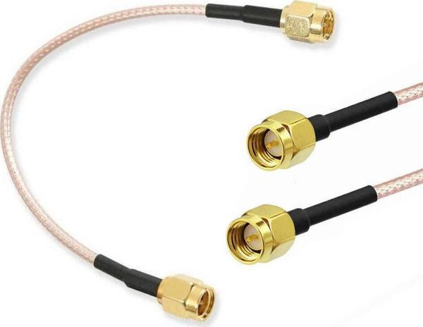 Alkatronik Rg316 10cm Sma Erkek Erkek Kablo Rf Uzatma Kablosu Altın Kaplama Soket Wi-fi Anten - Image 1