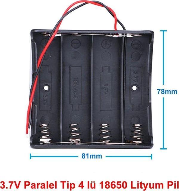 Alkatronik 18650 2 Tel 4lü Pil Kutusu Paralel 4 Adet 3.7v Paralel Lityum Lion Batarya Yuvası Mobil Güç Kaynağı - Image 1