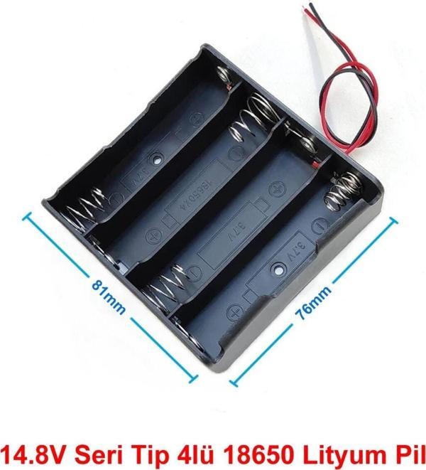 Alkatronik 18650 4lü Pil Kutusu Seri 4 Adet 14.8v Seri Lityum Lion Batarya Yuvası Mobil Güç Kaynağı Powerbank - Image 1
