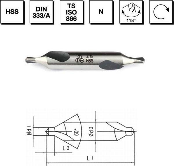 MTE Makina Takım 2.5 mm HSS DIN 333 / A Punta Matkap Ucu - FORM A - B00010010250 - Image 1