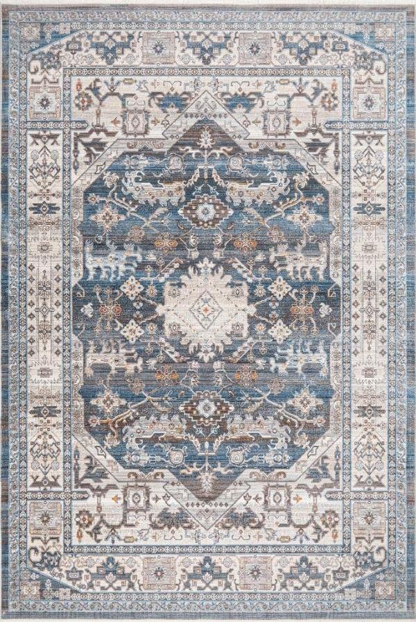 Pastel Halı Discovery 1438A Lacivert Gri Salon Oturma Yatak Odası Halısı - Image 1