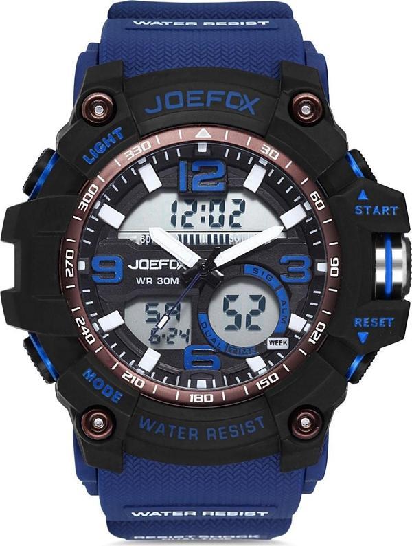 Erkek Lacivert Dijital Analog Silikon Kordon Kol Saati Jfp1070 - Image 1