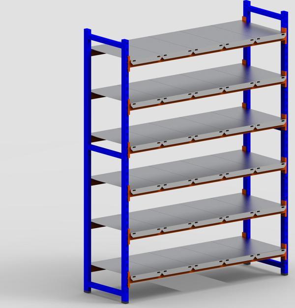 6 Katlı Depo Rafı - 300-350 Kg Taşıma Kapasiteli Hafif Rack Raf - Image 1