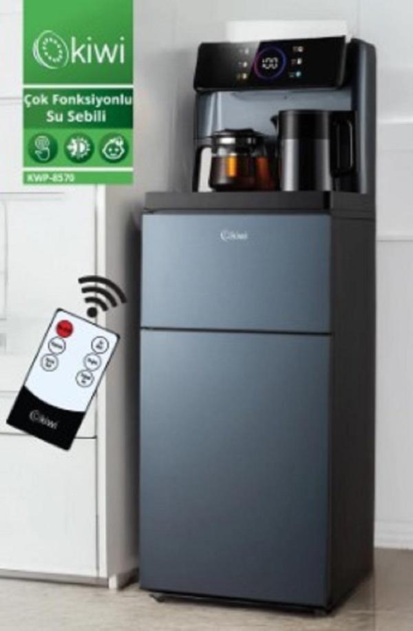 Kiwi Kwp-8570 Profesyonel Uzaktan Kumandalı Çaycı ve Kettle Fonksiyonlu Paslanmaz Çelik Su Sebili - Image 1