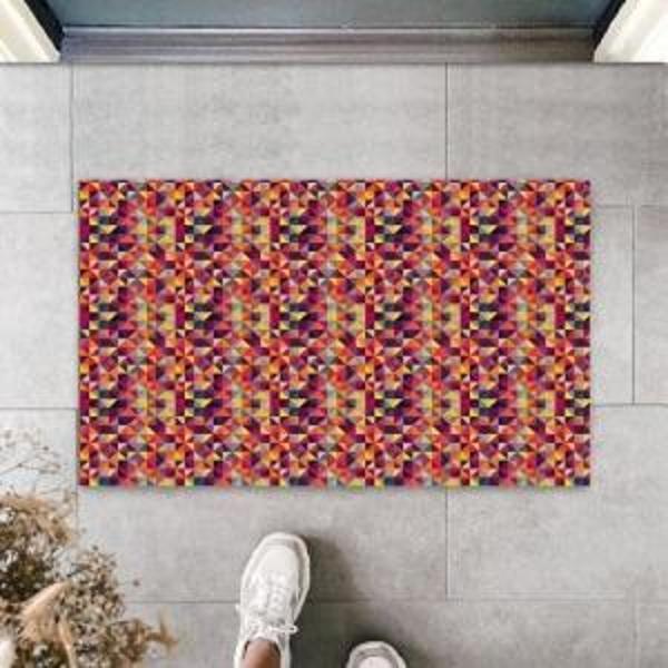 Kahverengi Kapı Önü Paspası Hello İnek Desen  K-3248 - Image 1