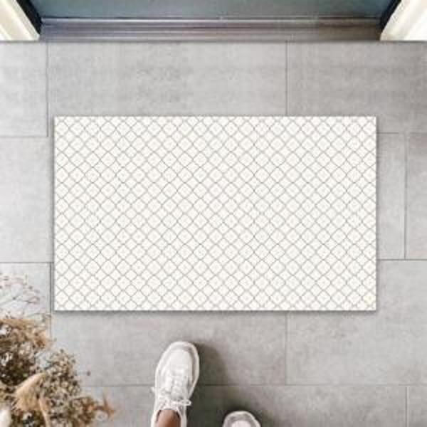 Dekoratif Dijital Baskı Krem Motif Dış Mekan Paspas K-2091 - Image 1