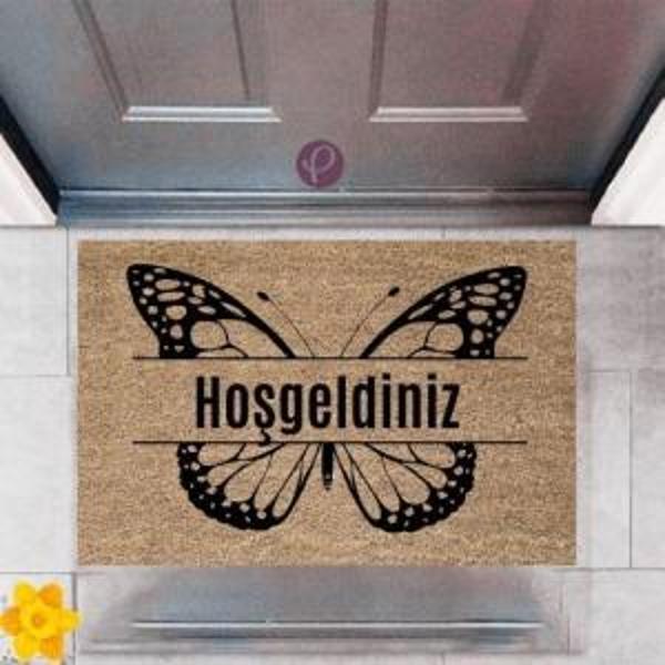 Kapı Önü Paspası Dekoratif Dijital Baskı Hoşgeldiniz P-2371 - Image 1