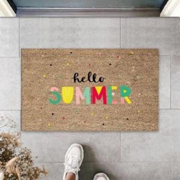 Renkli Kapı Önü Paspası Hello Summer Desen  K-3273 - Image 1