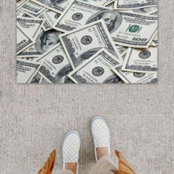 Dijital Baskı Dekoratif Dolar Renkli Kapı Önü Paspası K-1241 - Image 1