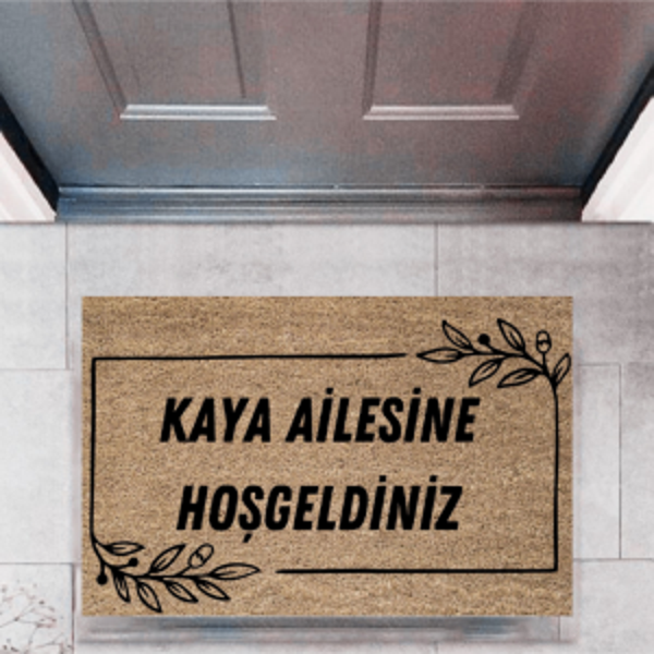 Kapı Önü Paspası Dekoratif Dijital Baskı Kişiye Özel P-2318 - Image 1