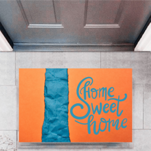 Kapı Önü Paspası Dekoratif Dijital Baskı Home Sweet Home P-2328 - Image 1