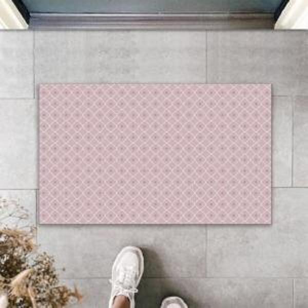 Dekoratif Dijital Baskı Lila Motif Dış Mekan Paspas K-2092 - Image 1