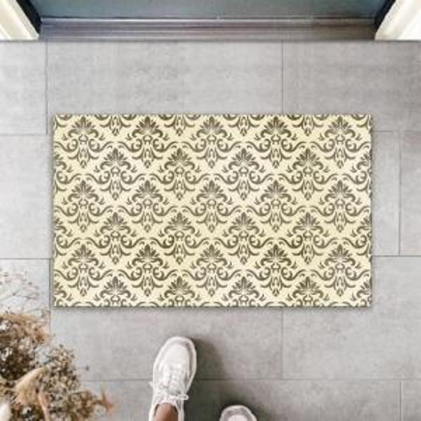 Dekoratif Dijital Baskı Kahverengi Motif Dış Mekan Paspas K-2085 - Image 1