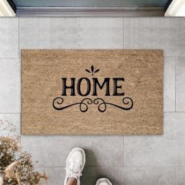 Bej Kapı Önü Paspası Home Desen  K-3308 - Image 1