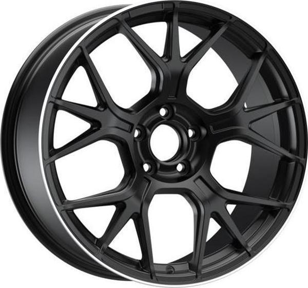 EMR-S1046-13 8.5x19" -5x112 ET42 66.6 Mat Black Lip Diamond Jant (4 Adet) - Image 1