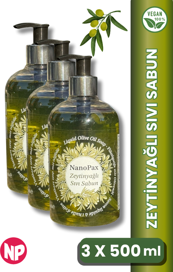 ZEYTİNYAĞLI SIVI SABUN 3 x 500ML - Image 1