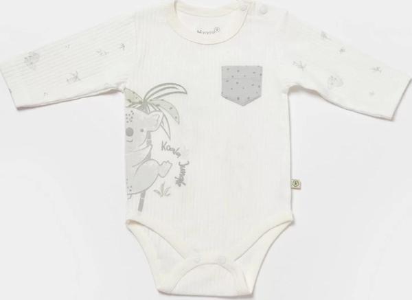 Koala Jungle Uzun Kol Bebek Body  Gri - Image 1