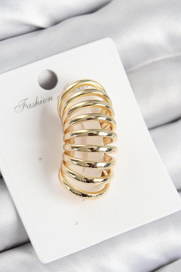 Pirinç Yay Model Gold Renk Sağ Kıkırdak Küpe - EBJ250802W36990 - Image 1