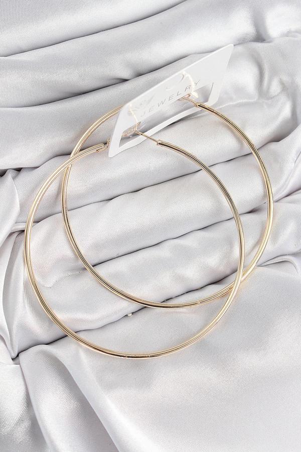Pirinç Halka Model Gold Renk Kadın Küpe - EBJ250802W37033 - Image 1