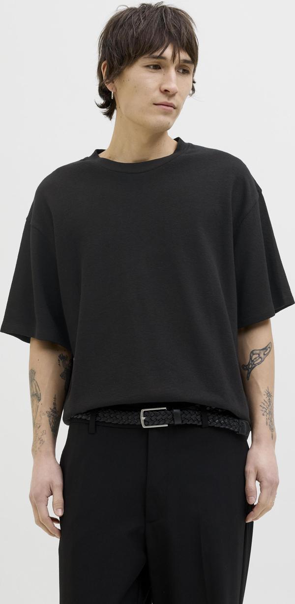 Jack&Jones Jjlouı Osmos Tee Crew Neck Erkek Siyah Tshirt 12270710-02 - Image 1