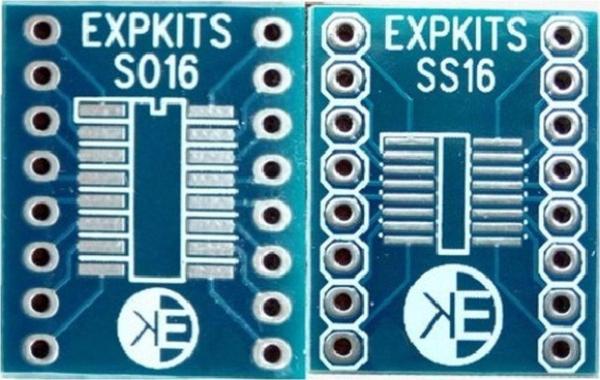 Alkatronik Soss16 Pcb ( So16 - Ssop16 ) Soıc16 Ssop16 To Dıp16 Çevirici Pcb - Image 1