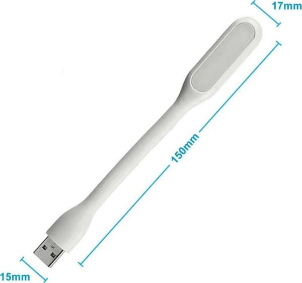Alkatronik Usb Led Lamba 15cm Beyaz Renk Işık Portatif Taşınabilir Gece Lambası Masa Aydınlatma - Image 1