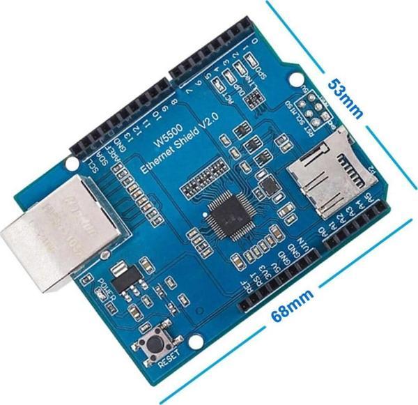 Alkatronik Arduino Ethernet Shield Wiznet W5500 3.3V SPI TCP/IP UDP Network Ağ Lan Haberleşme İnternet Iot - Image 1