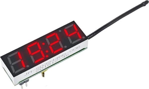 Alkatronik 3 Fonksiyonlu Termometre Saat Voltmetre Gösterge Modül Dijital Ekran Display Kırmızı 4 Hane 7 Segmet - Image 1