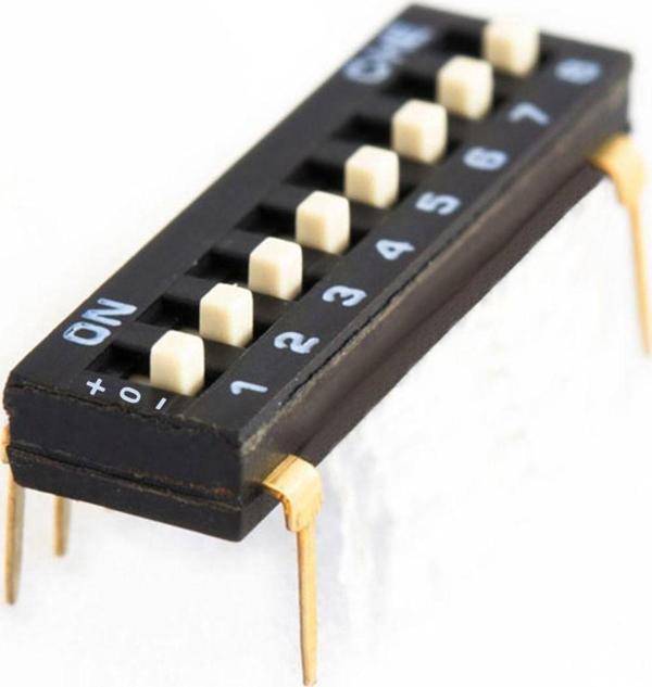 Alkatronik Tristate 8li Dip Switch 8 Pin Siyah Anahtar Açık Kapalı Seçim Adres Ayar + Off - Pull Up/down - Image 1