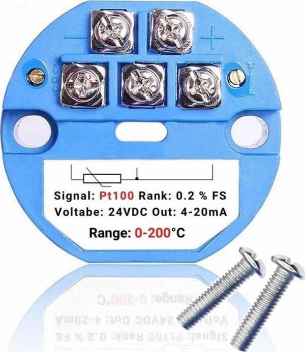 Alkatronik PT100 Sıcaklık Sensör Sinyali İçin 4-20mA Çevirici Transmitter Modül 0C / 200C DC 24V Rtd Termometr - Image 1