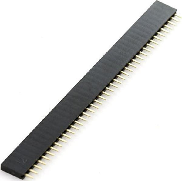 Alkatronik 4 Adet 1x40 Pin Dişi Header Tek Sıra 2.54mm 180 Derece Kesilebilir Bölünebilir - Image 1