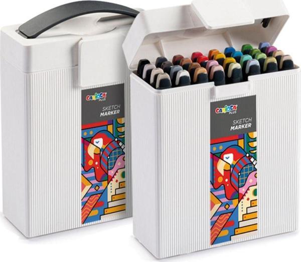 CARİOCA PLUS SKETCH MARKER ÇİFT TARAFLI ÇİZİM KALEMİ 32 FARKLI RENK - Image 1