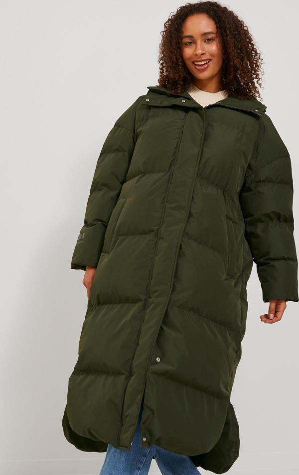 Jack&Jones Jxmısty Down Blend Long Puffer Otw Sn Kadin Haki Mont 12236531-03 - Image 1