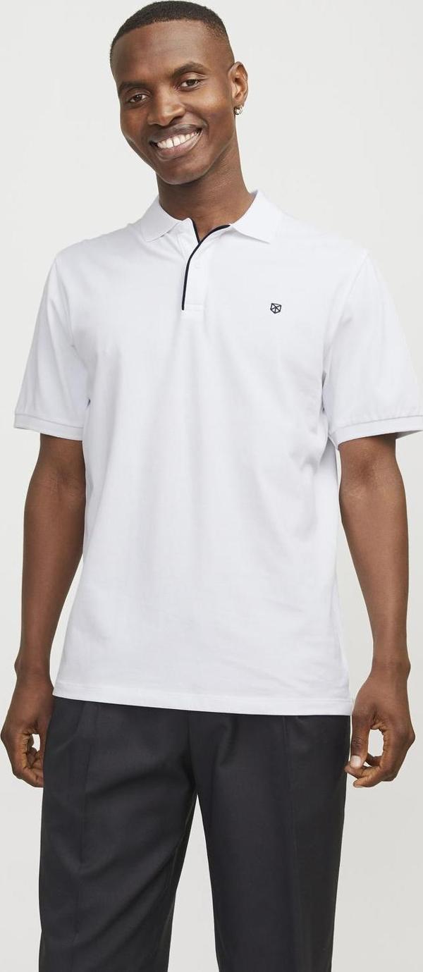 Jack Jones Jprblasaınz Ss Polo Erkek Beyaz Tshirt 12237839-01 - Image 1