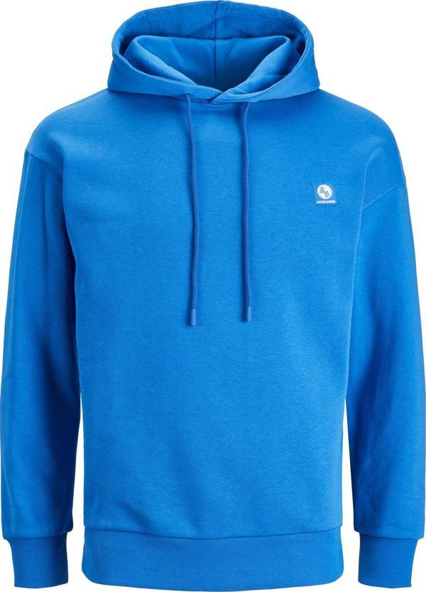 Jack&Jones Unseen Backprınt Sweat Hood Erkek Mavi Sweatshirt 12242247-07 - Image 1