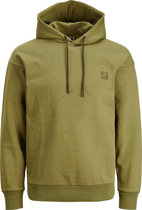 Jack&Jones Unseen Backprınt Sweat Hood Erkek Haki Sweatshirt 12242247-03 - Image 1